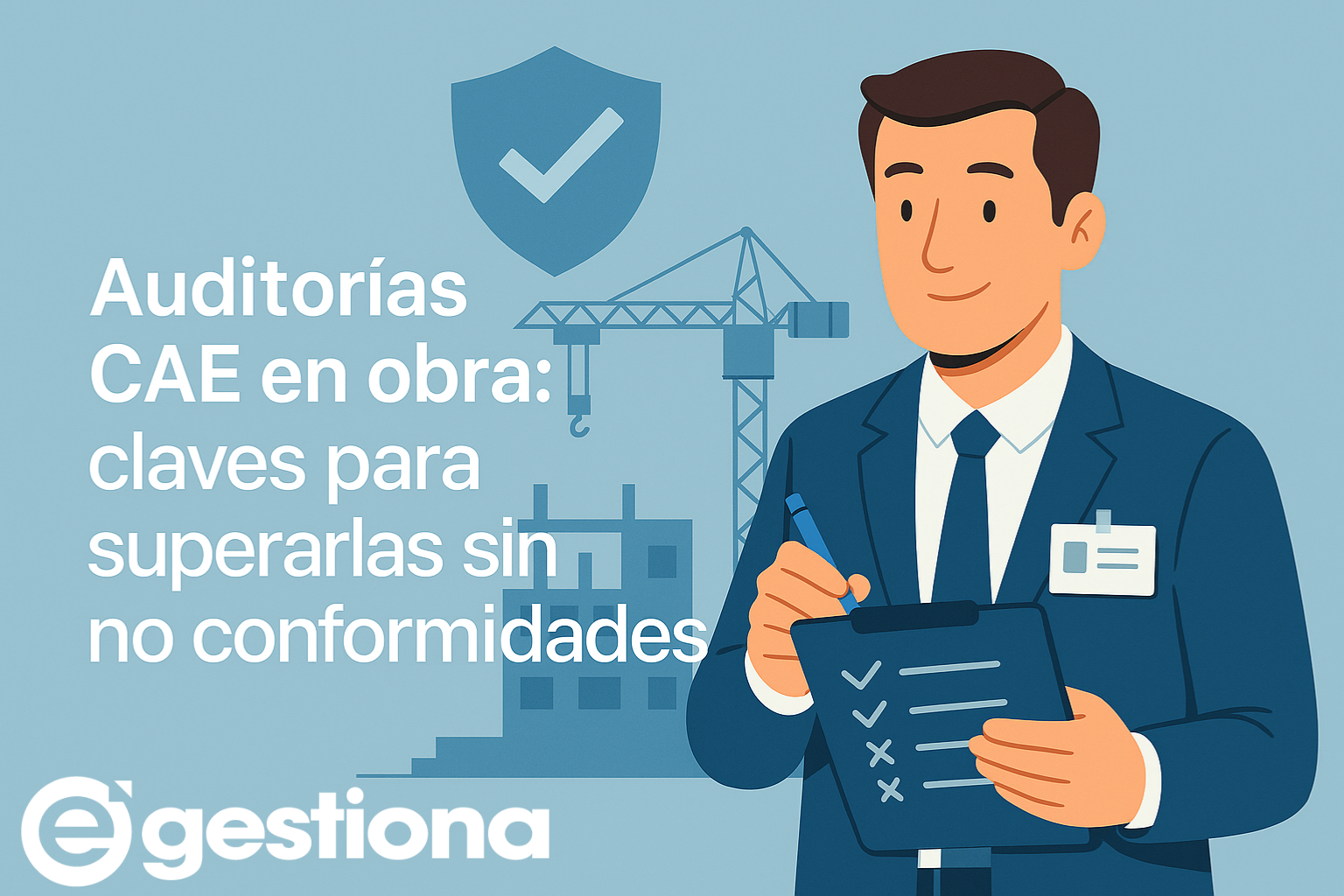 Técnico de prevención revisando documentación de contratas en obra
